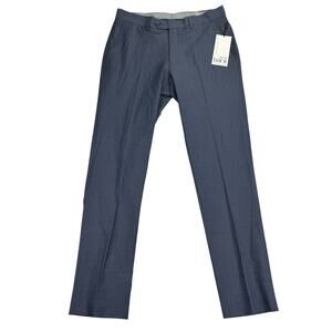 Bar III Mens Slim Fit Wool Blend Power Stretch Suit Pants Blue 32x32